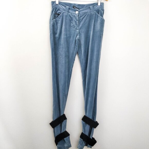 Dolce & Gabbana Runway 2003 Velvet Bondage Pants - Picture 2 of 9